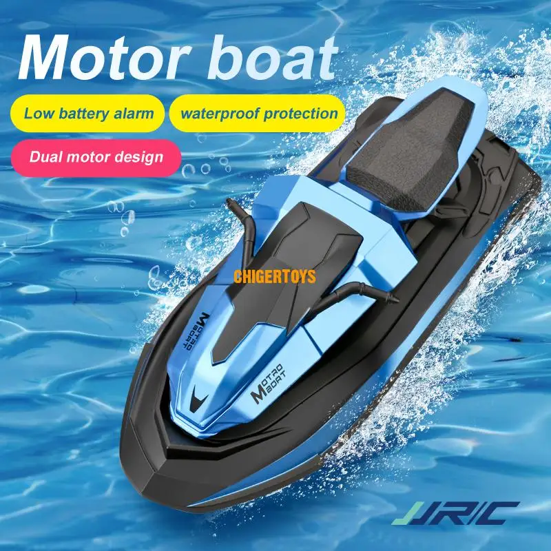 

2.4G 18KM/h RC High Speed Racing Boat Waterproof Rechargeable Model For Kids Boy Radio Remote Control Speedboat water toy Gift