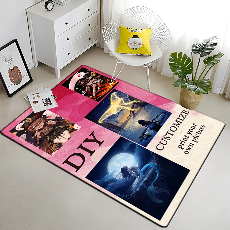 

Custom Carpet Dropshipping Printed Rug for Living Room Area Rug Doormat Large Carpets Pet Mat Soft Rug DIY Bedroom Decor