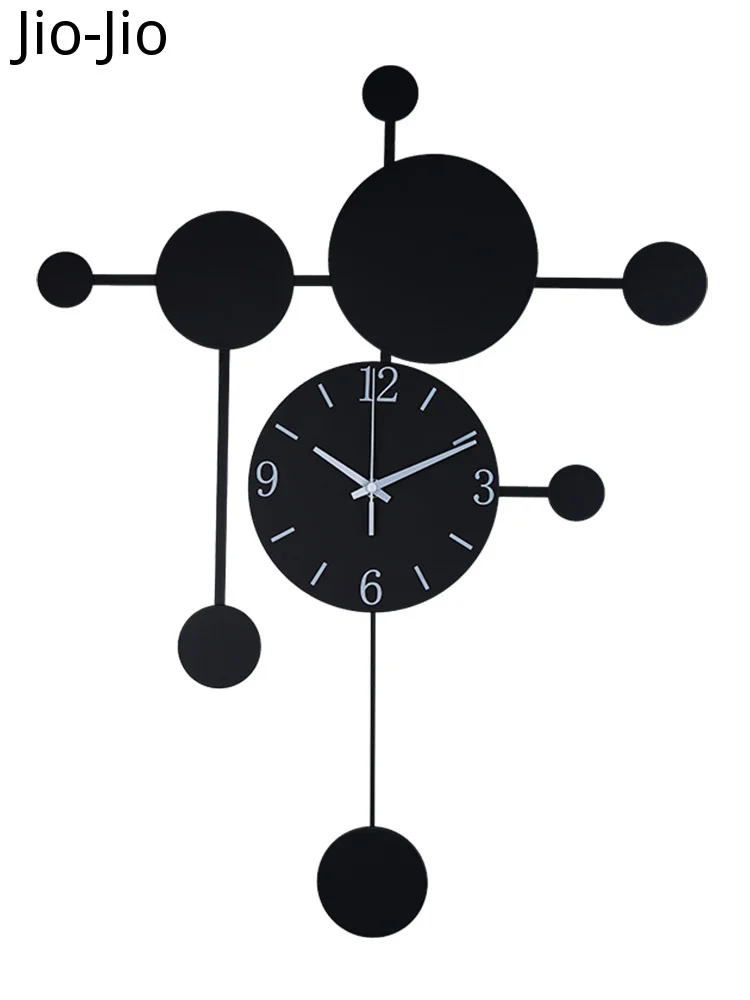 

Metal Nordic Clock Large Modern Living Room Black Creative Wall Watches Decor Art Relogio De Parede Home Decoration