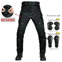 motorcycle riding jeans volero motocross reflective safely cycling pants loose straight overall built in knee pads pockets