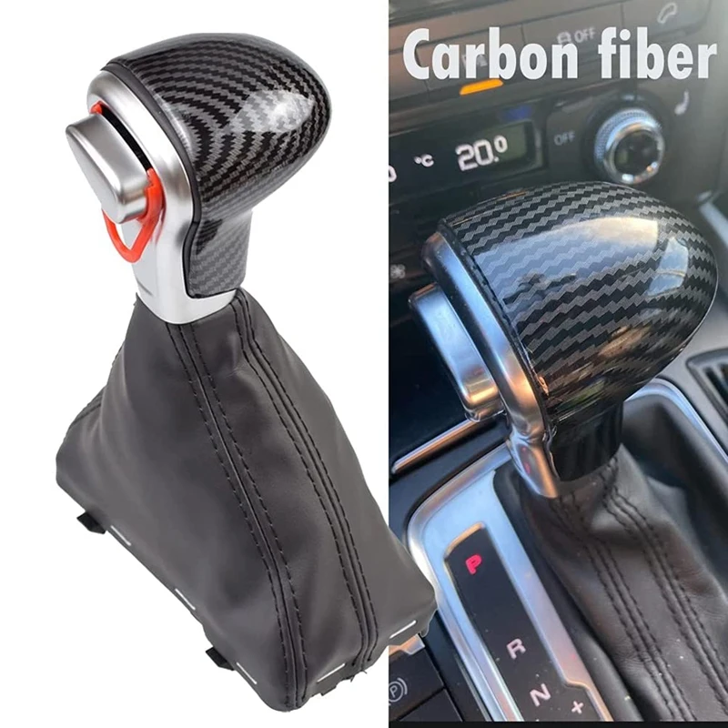 

Car Gear Shift Knob Lever Stick Gaiter Boot Cover with Dust Cover for for- A5 A4L Q5 B8 B8PA B9 2009-2016