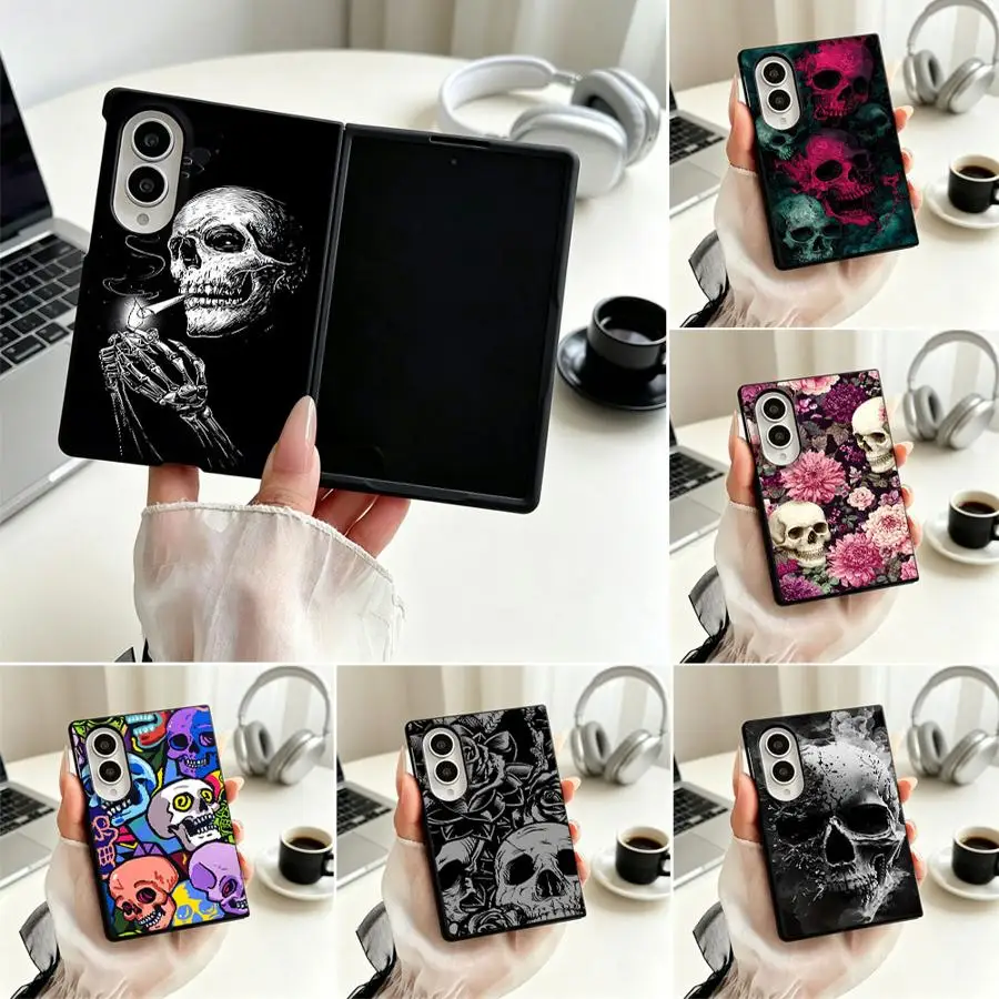 Фото Чехол для телефона Samsung Galaxy Z Fold8 Wide Z Fold 8 ZFold Wide ZFold8 с готическим принтом черепа №1