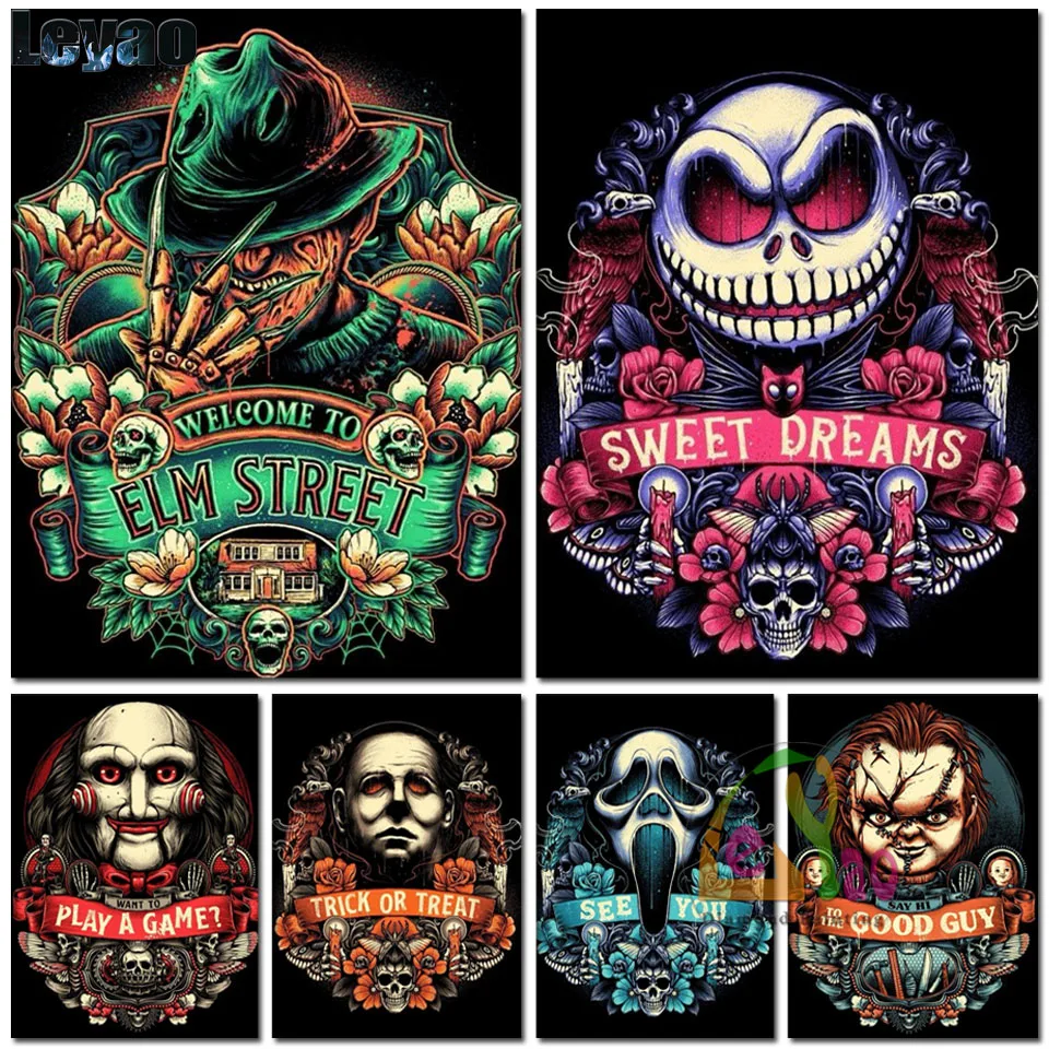 5D сделай сам алмазная живопись куклы ужасов вышивка 3D полная выкладка круглая