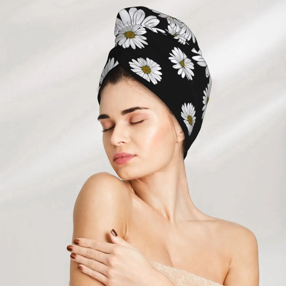 

Волшебное искусственное цветочное полотенце маргаритки банная шапка быстросохнущая Мягкая головка