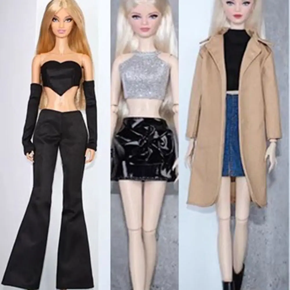 

11.5" Doll Party Clothes Dresses Coat For 30cm Doll Casual Wears Princess Skirt Jeans Pants Clothes for 1/6 BJD Dolls Accessory