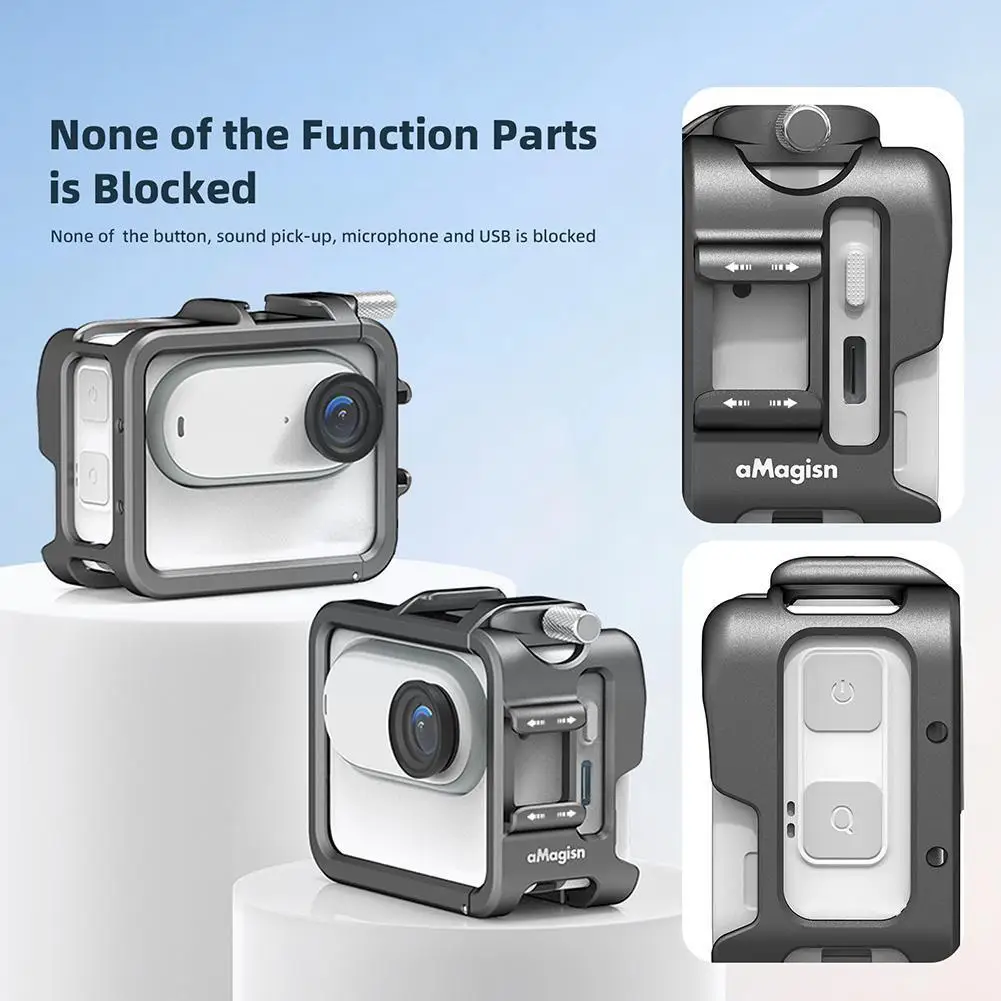 

For Insta360 GO 3 Metal Rabbit Cage For Insta360 GO 3 Extended Bezel Protection Bezel Accessory N0X1