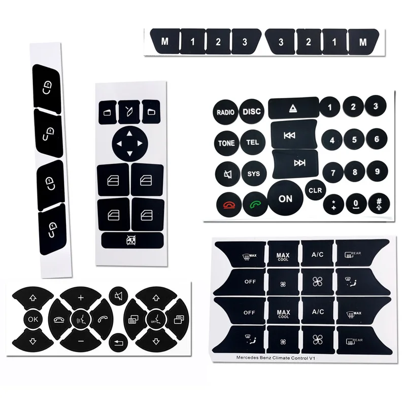 

For Mercedes For Benz C Class CLS C218 SLK W172 W204 W212 W218 W207 A/C Window Button Repair Package Sticker Decals Stickers