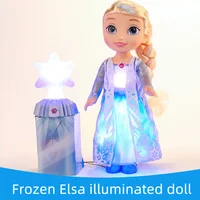 100% original Disney northern lights Frozen Princess elsa Luminous Sound Light Doll Girl Genuine brand Toy