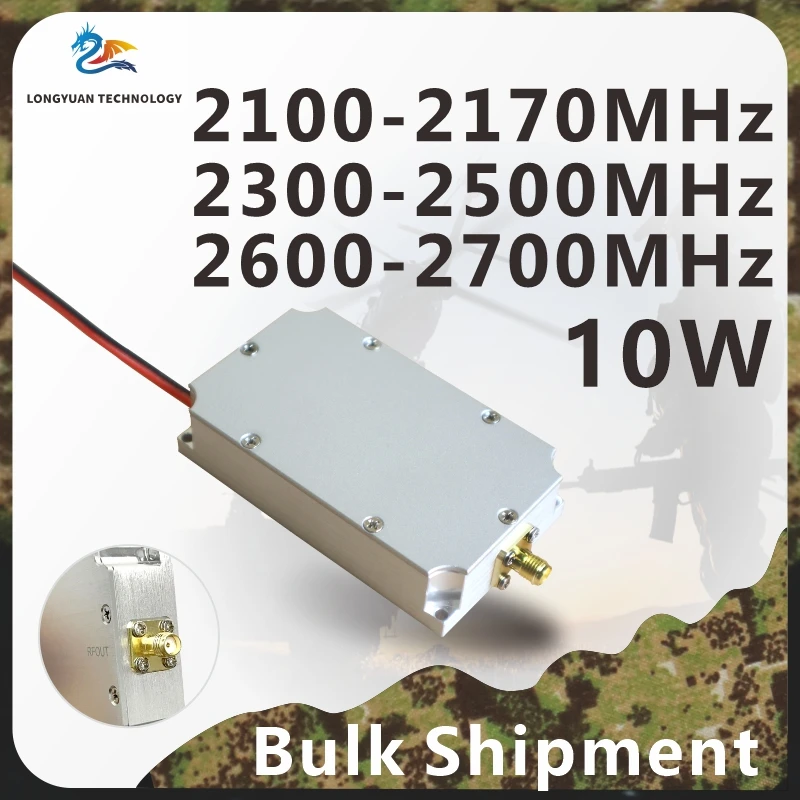 10 Вт 2100-2170/2300-2500/2600-2700 МГц GAN Power RF модуль обнаружения усилитель контрмеры