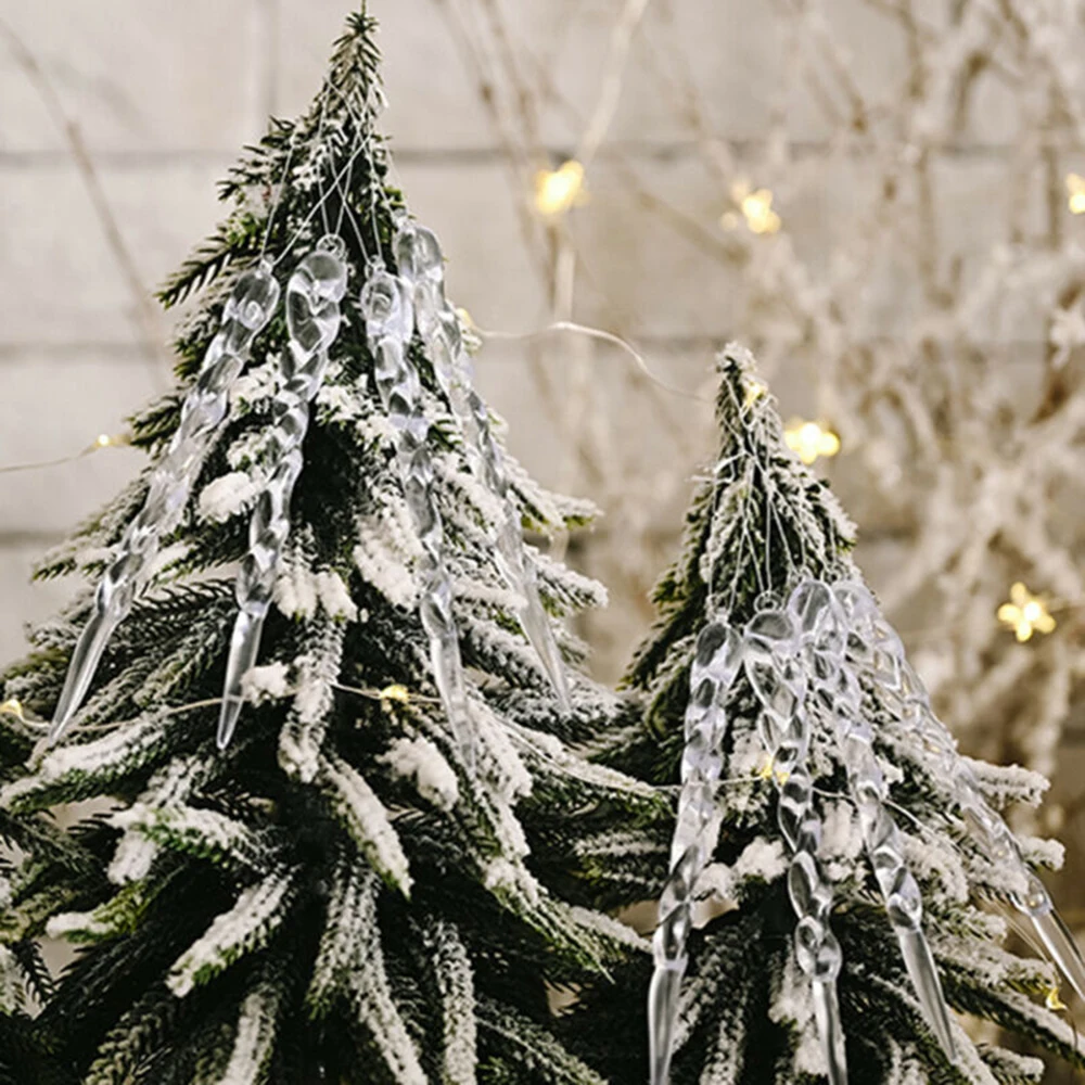 24 шт. акриловые сосульки имитация украшения для дома зимняя створка