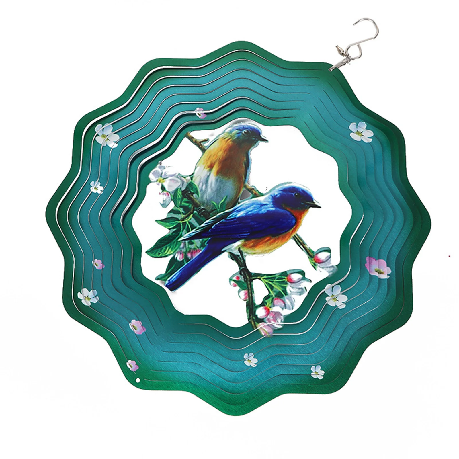 

Birds and Flowers Hanging Spinner Captivating 3D Effect Home Decor for Family Friend Neighbor Gift SP99