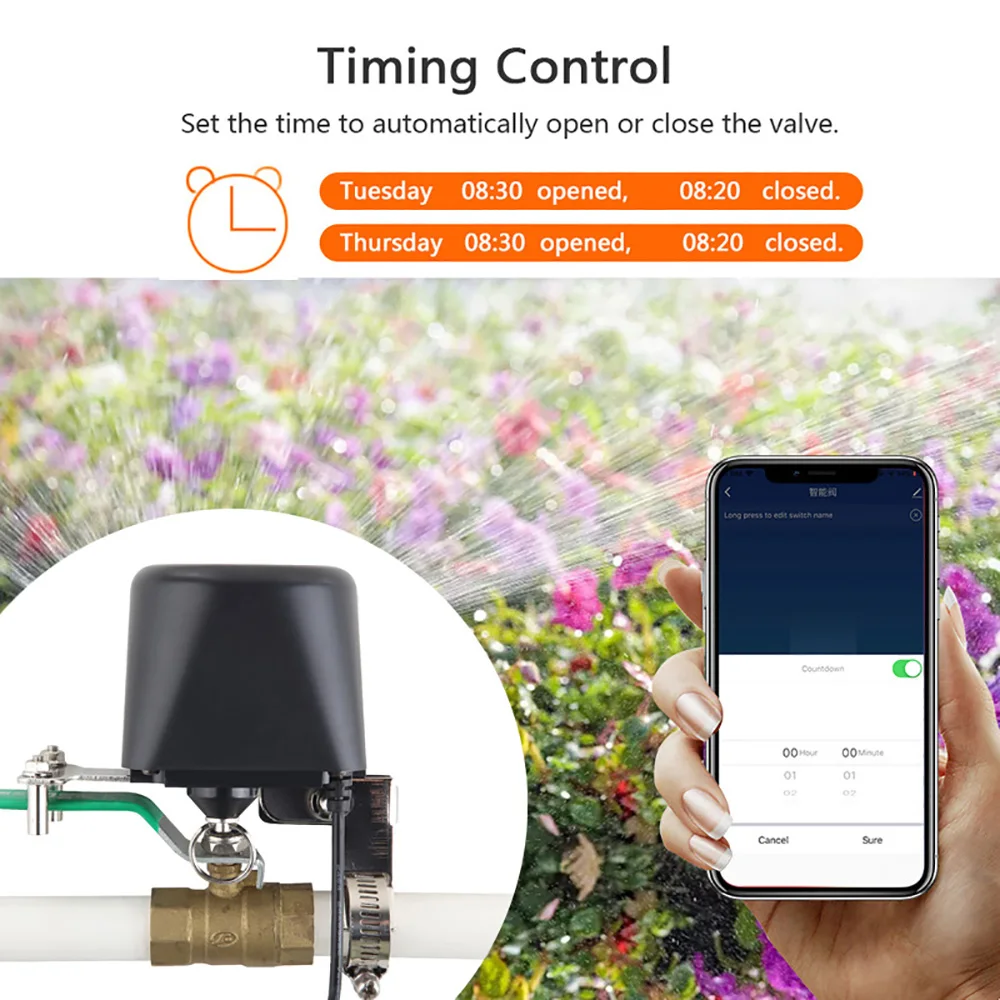 Tuya Smart WiFi Газовый Клапан Ручной Контроллер Открытия Домашняя Автоматизация