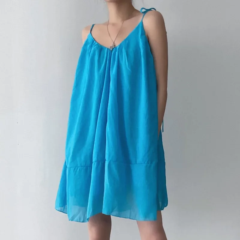Шикарное корейское стильное летнее новое модное сексуальное платье-майка без