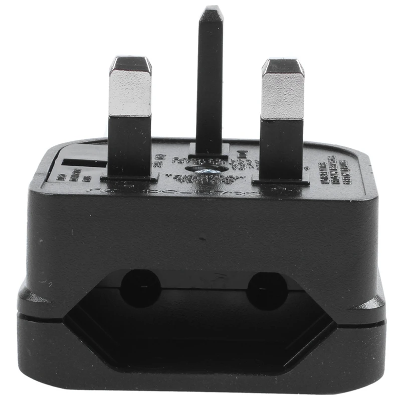 

5X Euro 2 Pin To 3 Pin Converter Plug Adapter Black