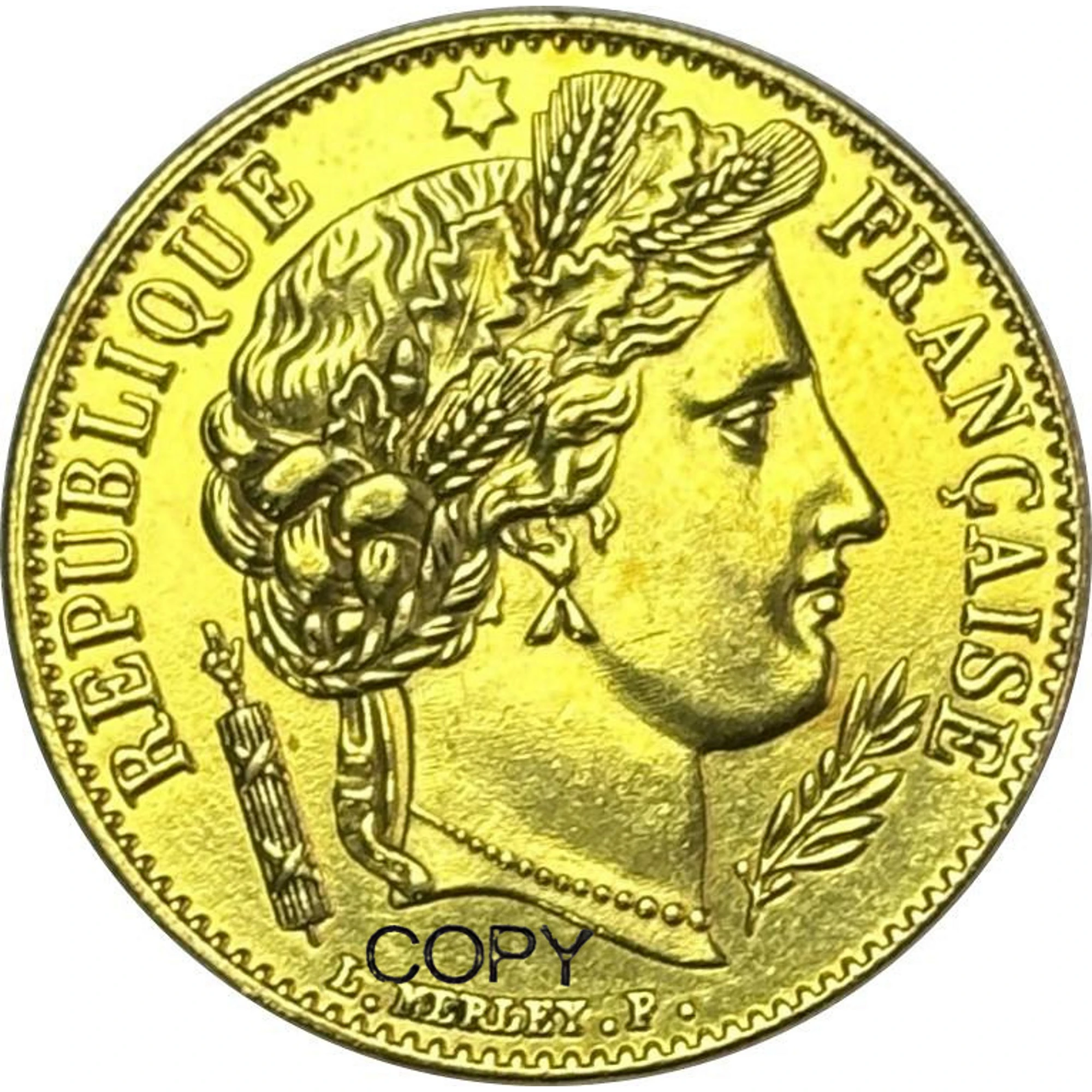 

Копия памятной монеты Франции 1850 года 20 франков
