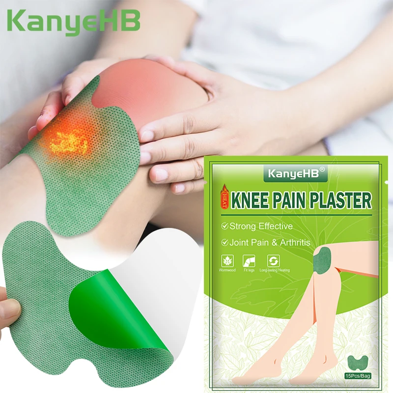 

15Pcs=1Bag Wormwood Knee Pain Relief Patches Chinese Herbal Medical Plaster For Pain In Joints Treatment Relief Patch W008