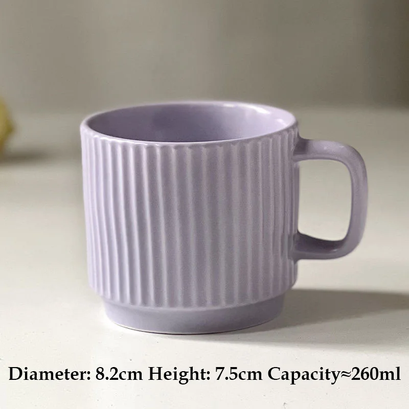 260ml Ceramics Coffee Mug Macaron Candy Color Ins Style Cugs Creative Drinkware Tea Milk Cups кружка кофе tazza di caffe - купить