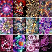 maxmpup diamond mosaic abstract flower picture rhinestone square diamond painting colorful cross stitch embroidery home decor