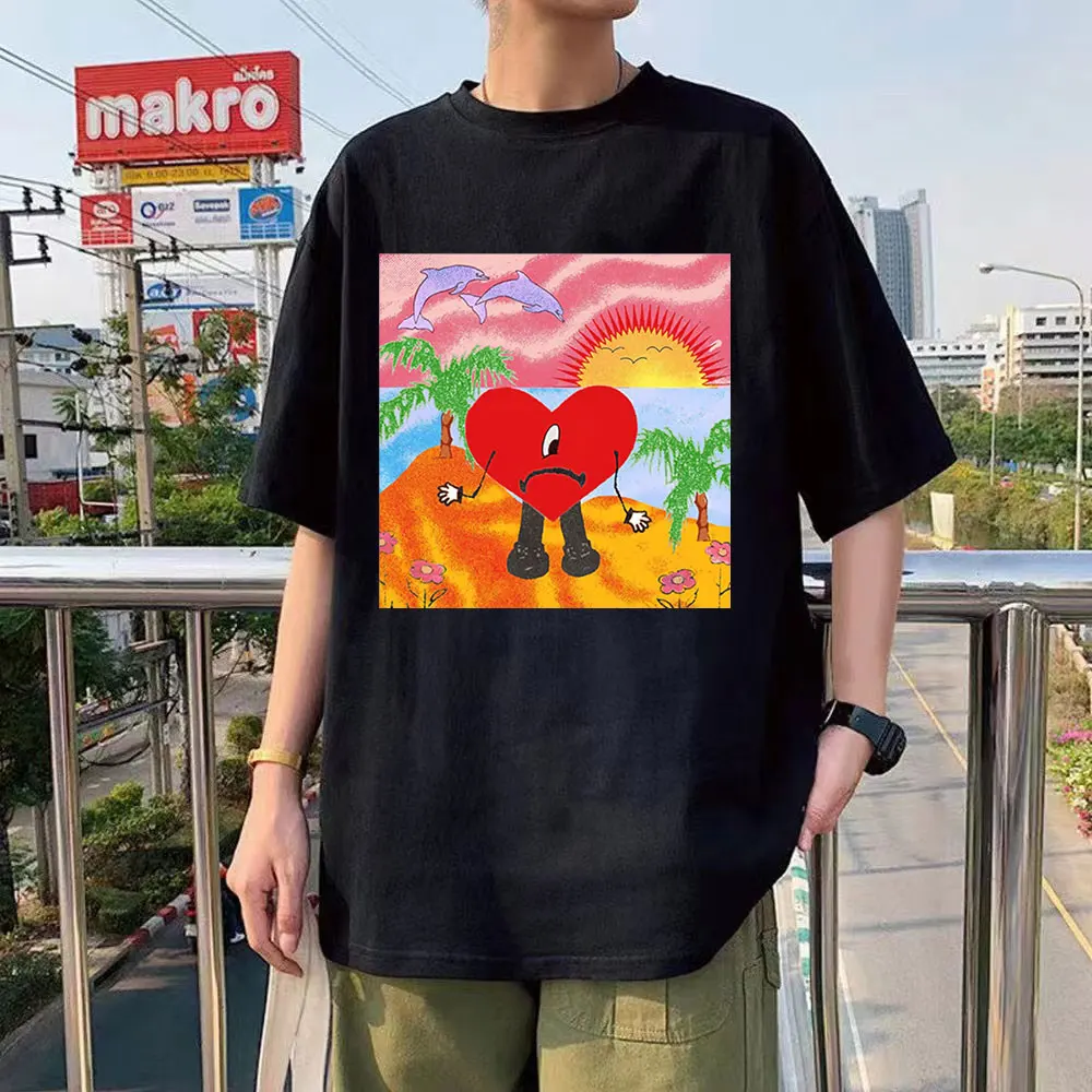 

Classic Bad Bunny UN VERANO SIN TI Music Album Graphic Print Short Sleeve T-Shirts Men T Shirt Oversize Streetwear Tees