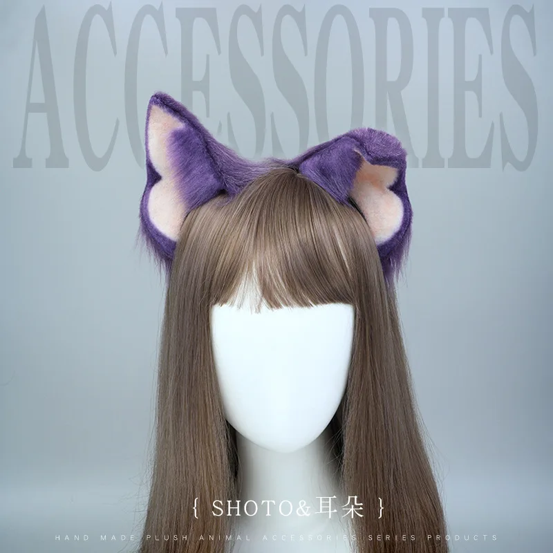 

Anime Dog Ears Headband Kawaii Fox Ears Headdress Hair Accessories JK Girl Faux Fur Halloween Cosplay Props Headwear Hairpin