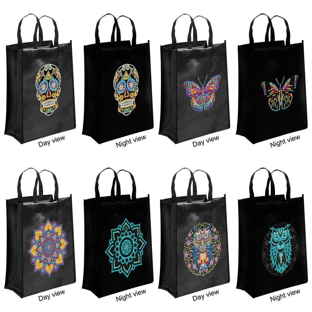 

DIY Diamond Painting Handbag Mosaic Drill Reusable Eco-friendly Shopping Bags Totes Home Decoration Gift Foldable Storage Bags