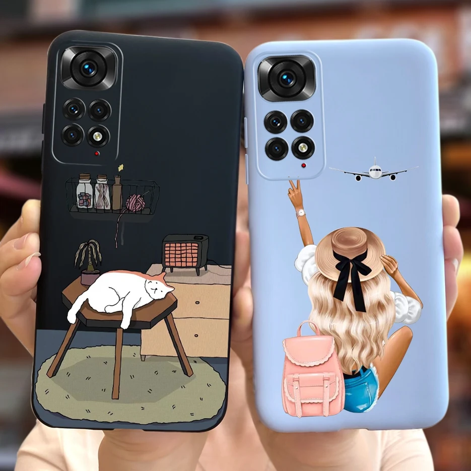 Чехол для Xiaomi Redmi Note 11 Стильный чехол 11S 4G с рисунком конфет мягкий телефона из ТПУ