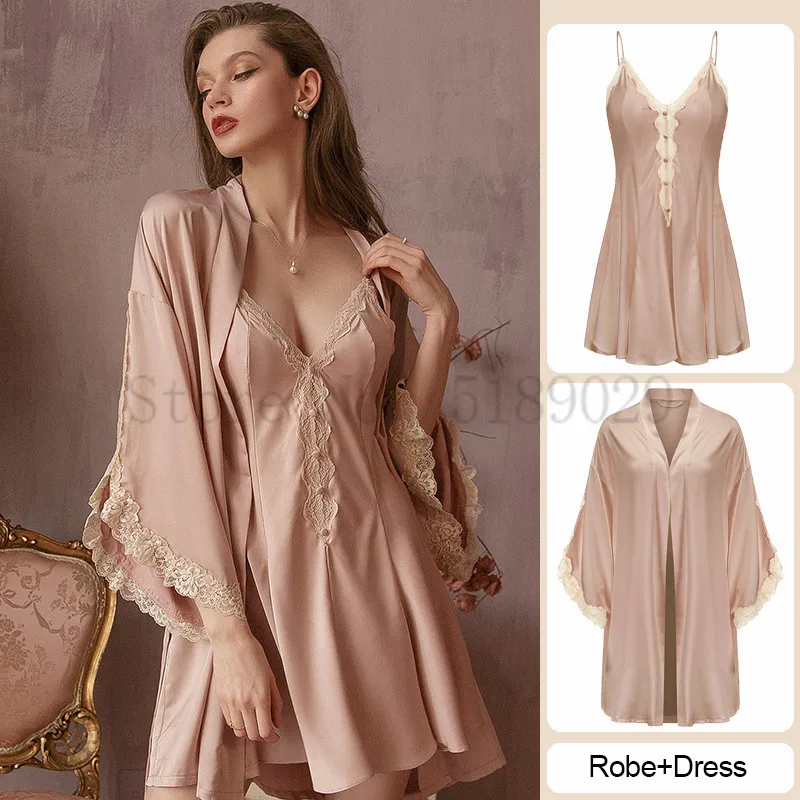 Халат-кимоно в дворцовом стиле пикантная свадебная одежда для невесты и подружки