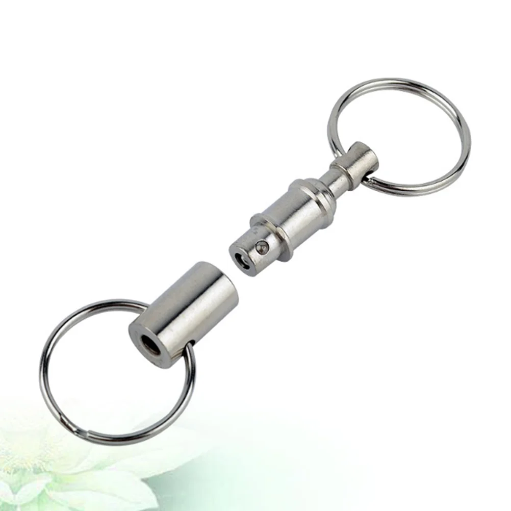 

5pcs Detachable Keychains Dual Spring Key Ring Snap Separate- Apart Key Accessory