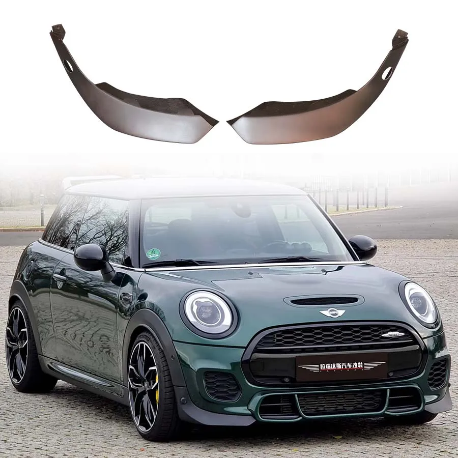 Фото Передний разделитель губ для MINI JCW F55 F56 F57 2013-2019, бампер, спойлер на подбородке, крылышки, аксессуары, внешний комплект кузова автомобиля №1