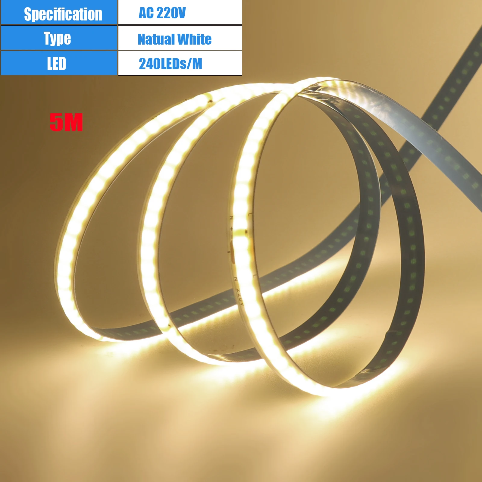 

KISUFU COB светодиодная лента 220 В 8 мм