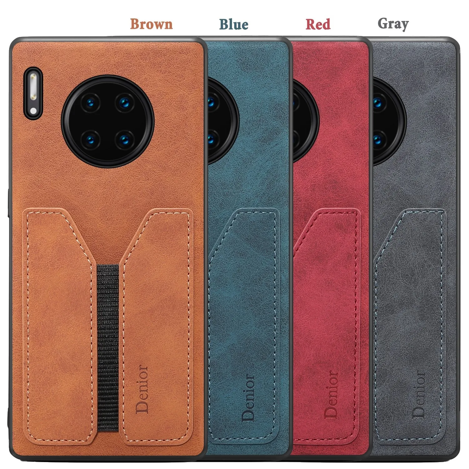 Pu Leather Phone Case For Huawei P50 P40 P30 Pro Slim Soft Back Cover With Card Holder For Huawei Mate 40 30 Mate40 Mate30 Pro