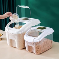plastic rice storage box rice container grain storage container pet food container insect proof moisture proof sealed flour jar