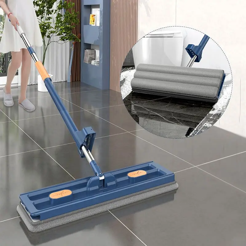 

Large Flat Mop Self-contained Slide Microfiber Floor Mop Wet and Dry Mop For Cleaning Floors Home Cleaning Tools