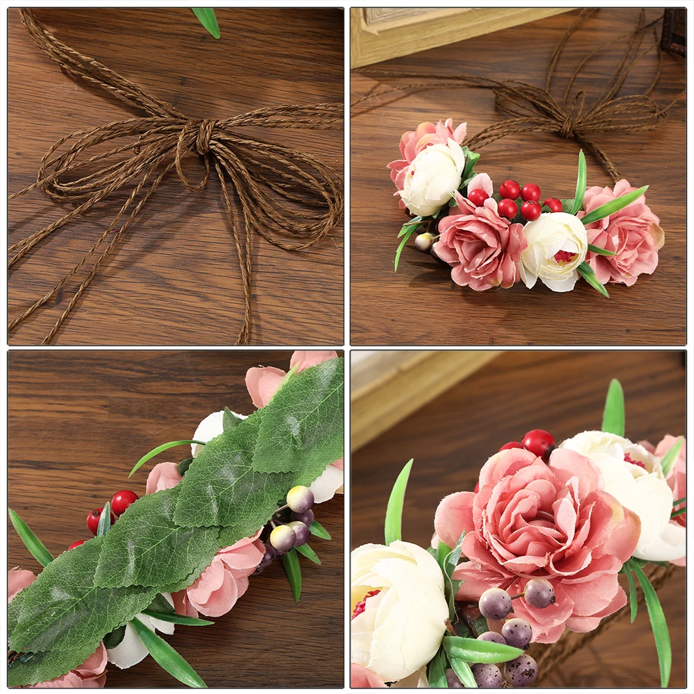 Цветочный венок Haimeikang в богемном стиле с цветами розы повязки на голову для
