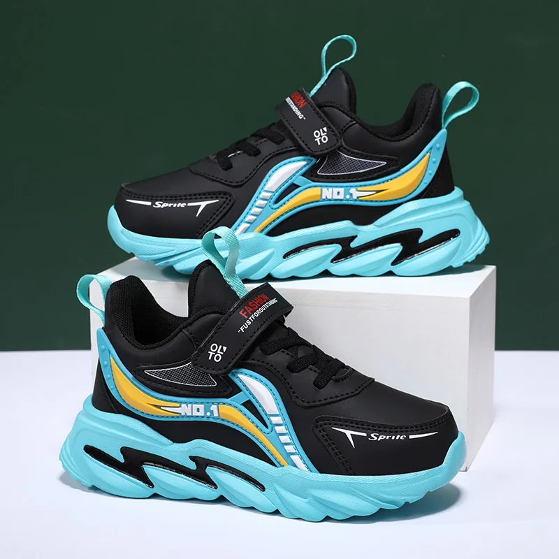 

Весенняя детская модная спортивная обувь для бега и отдыха для мальчиков кожаная Удобная уличная детская обувь женская обувь кроссовки