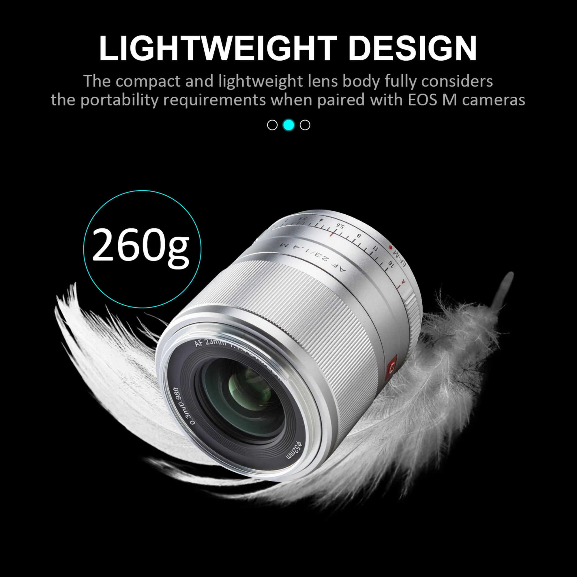 Объектив Viltrox 23 мм F1.4 для камер Canon M Автофокус портрет Большая диафрагма основной