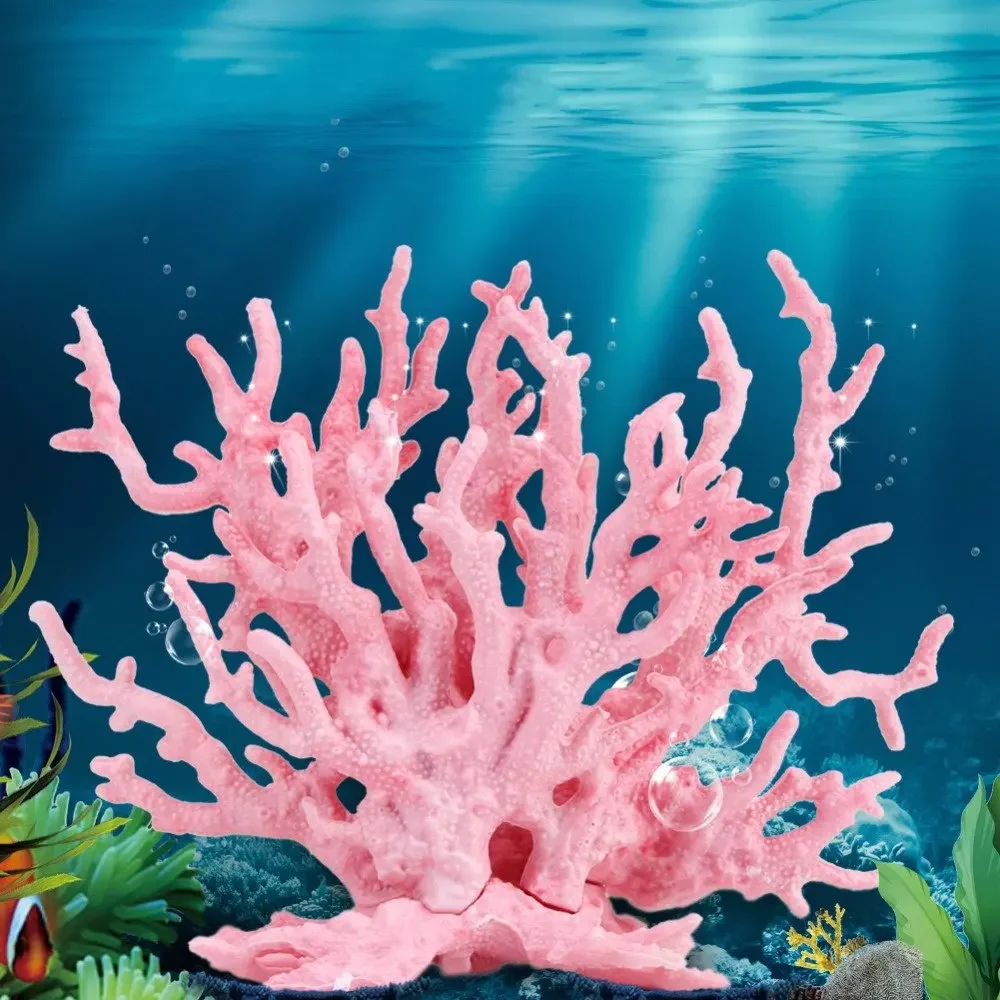 

Artificial Resin Coral Branches Fake Aquatic Plant Aquarium Landscaping Rockery Decoration Underwater Home Fish Tank Ornaments