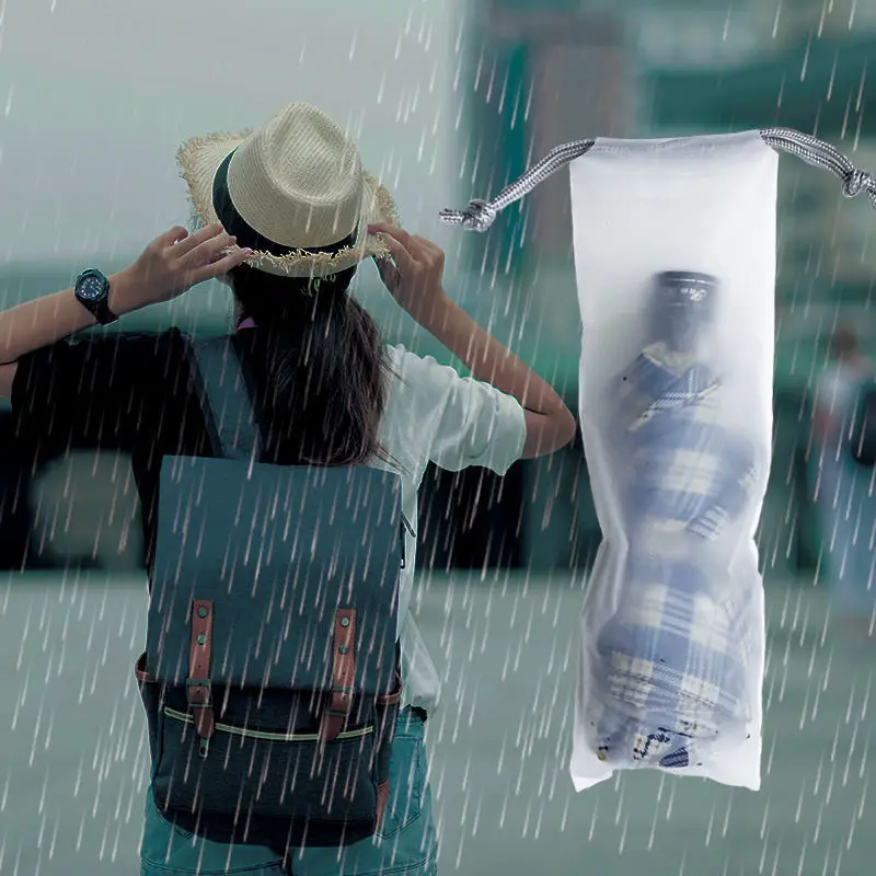 

Translucent Umbrella Storage Bag Reusable Portable Drawstring Storage Organizer Home Cover Protective Container for Umbrella