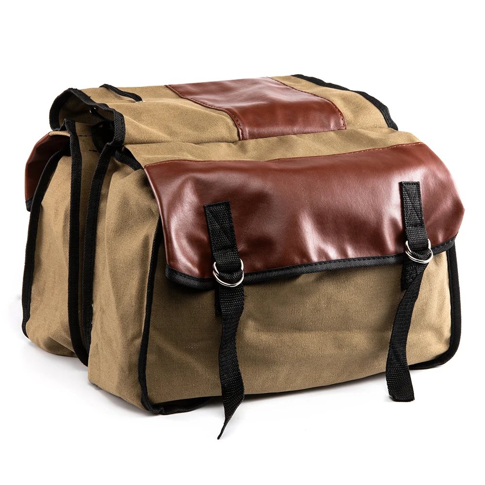 

Touring Motorbike Saddle Bag Motorcycle Canvas Waterproof Panniers Box Side Tools Bag Pouch for Motorbike