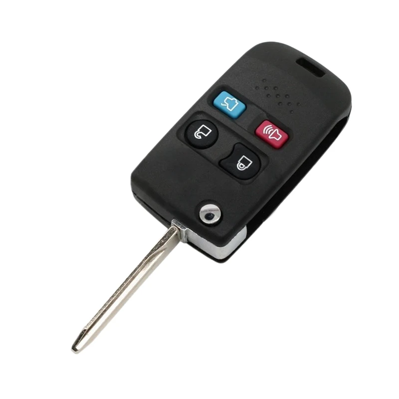 

Чехол для ключа-раскладушки + Заготовка ключа-пульта дистанционный ключ-брелок с 4 кнопками подходит для Ford Mercury Mazda