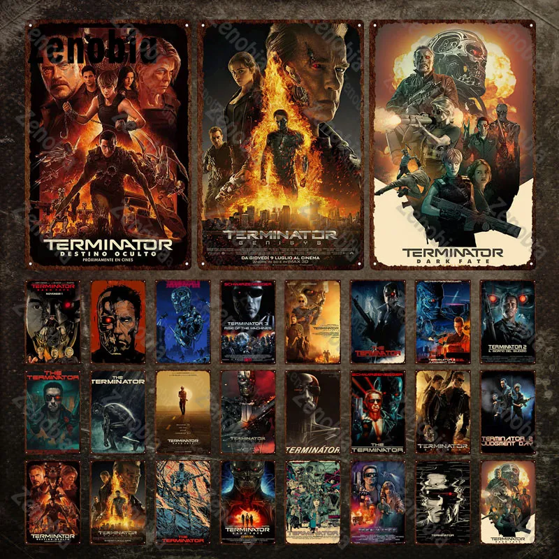 

Movie Metal Sign Famous Sci-Fi Movies Plaque Decorative Tin Plate Metal Poster Iron Painting for Bar Pub Man Cave Decoration