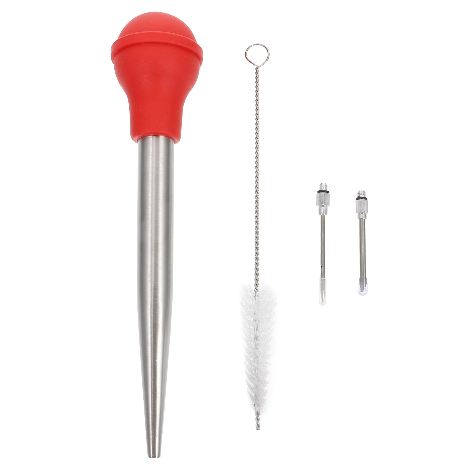 

Injector Turkey Syringe Meat Sauce Bbq Injection Baster Seasoning Barbecue Steel Stainless Tools Brush Roast Marinade Basting