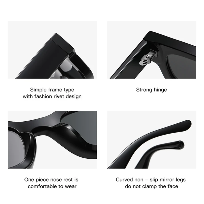 Trend Fashion Small Square Polarized Sunglasses Women Ins Popular Retro Punk Men's Trending Shades For Men UV400 |