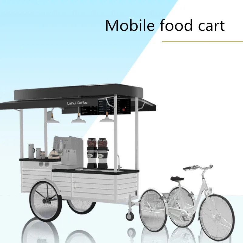 

Popular Adult Tricycles 3 Wheel Electric Cargo Bike Outdoor Mobile Coffee Cart Kiosk Pizza Ice Cream Hotdog Street Food Bike