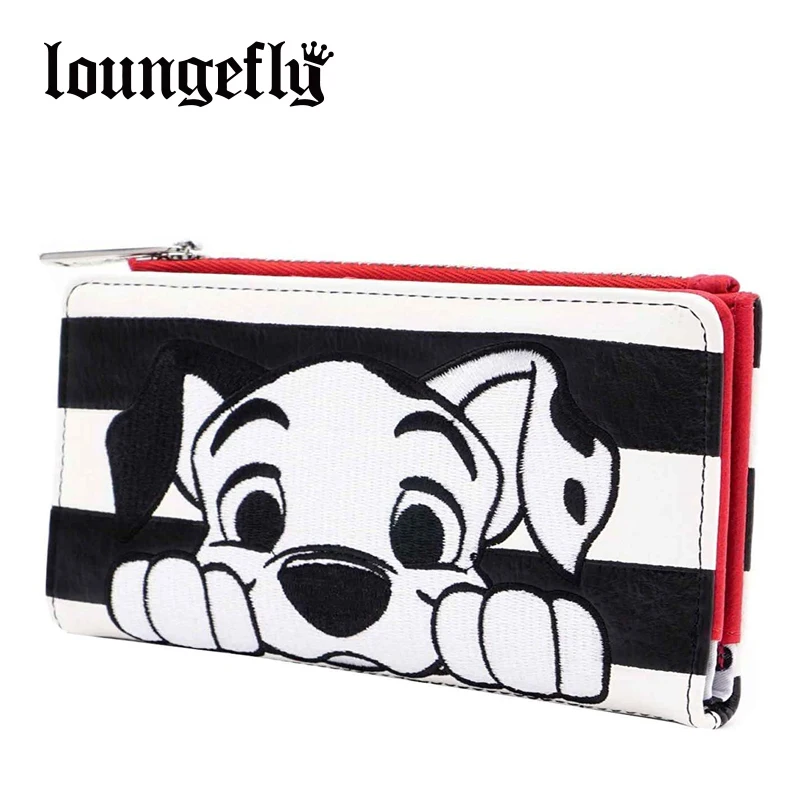 Фото Новый кошелек Loungefly Disney 101, полосатый кошелек из искусственной кожи с далматинцем №1