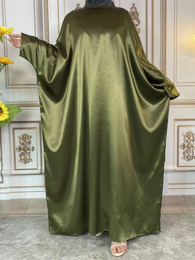 

Autumn Morocco Dress Muslim Women Abaya Satin Loose Prayer Garment Ramadan Robe India Abayas Dubai Turkey Longue Vestidos Largos