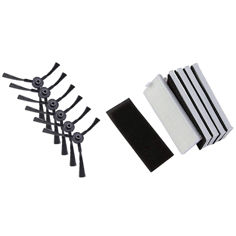 

1 Набор губчатых фильтров Hepa и 6 боковых щеток справа слева