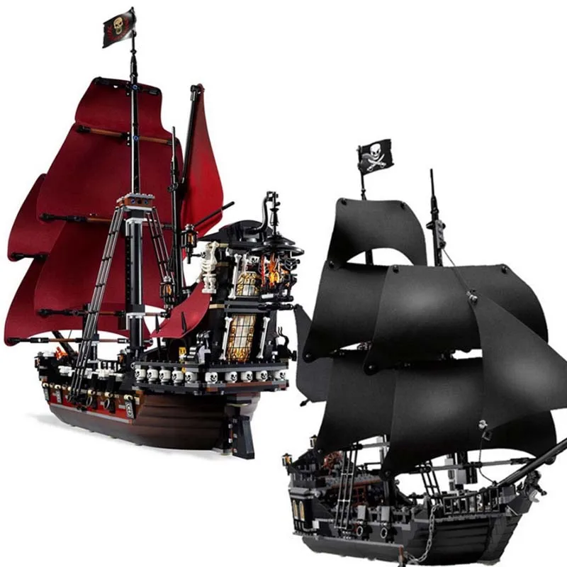 

Pirates Of The Caribbean Building Block Queen Anne's Revenge Black Pearl Model Pirate Ship Compatible Gift Kids Toys Gifts