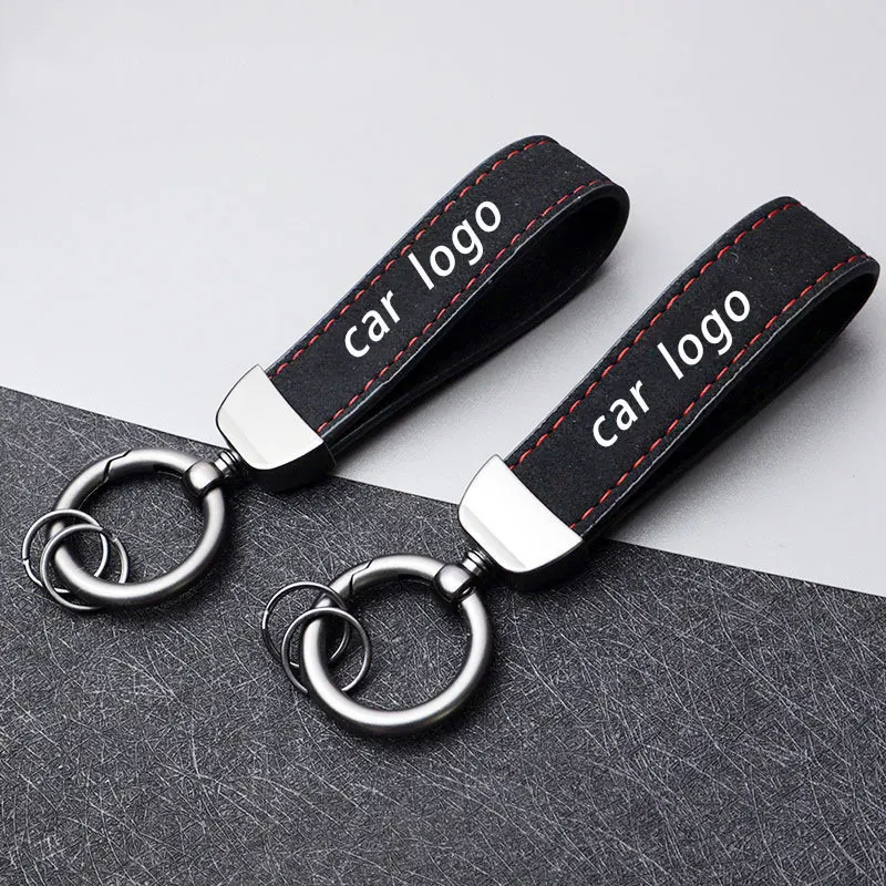 Кожаный Автомобильный Брелок из углеродного волокна брелок для ключей Mercedes Benz AMG