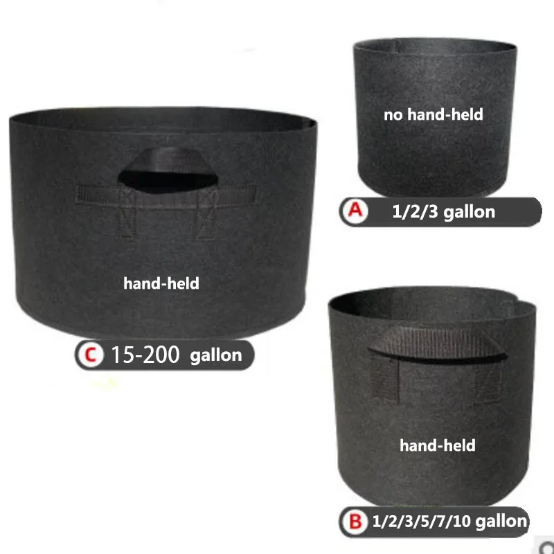 Садовые тканевые горшки для деревьев 2 5 10 15 200 галлонов